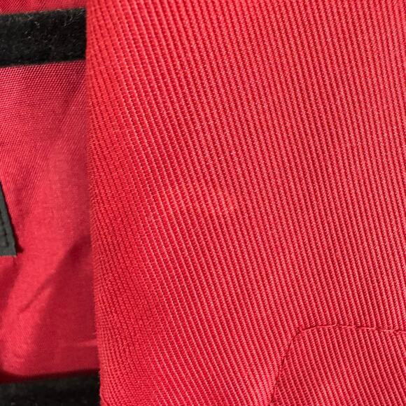 Alfani Red Nylon Cotton Collared Snap Up Lined Spring Fall Jacket Size L - Picture 6 of 8